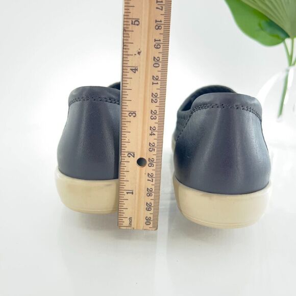 Ecco Women's Soft 2.0 Slip On Shoe Size 37 6 Black Fabric Casual Flat Stretchy - Picture 5 of 13